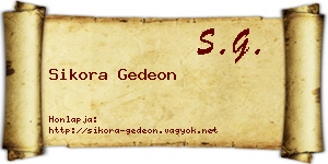 Sikora Gedeon névjegykártya